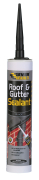 Everbuild 295ml Roof & Gutter Black Silicone